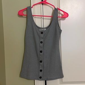 Cotton button tank top